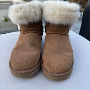 Fur Trimmed Ugg Boots